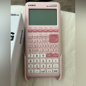 Casio Pink Graphing Calculator with White Keys